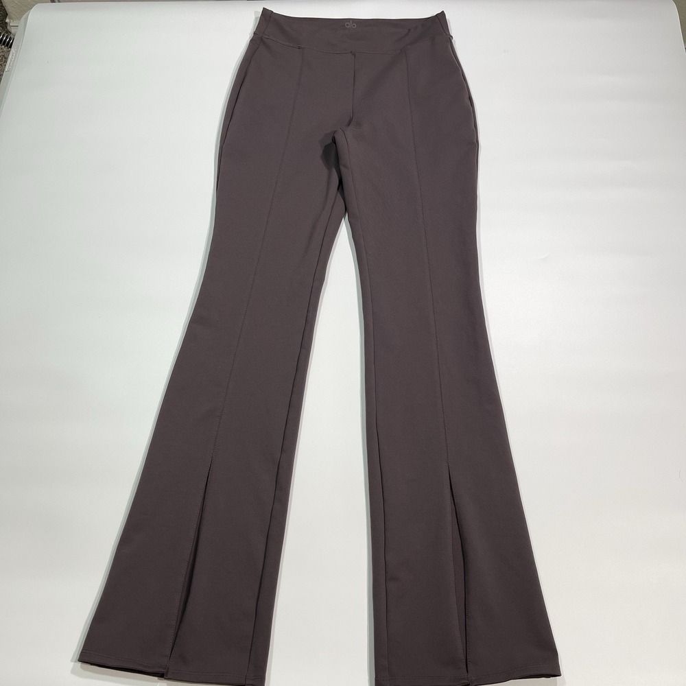 Alo Yoga Raisin High Waist Split Zip Flare Leggings